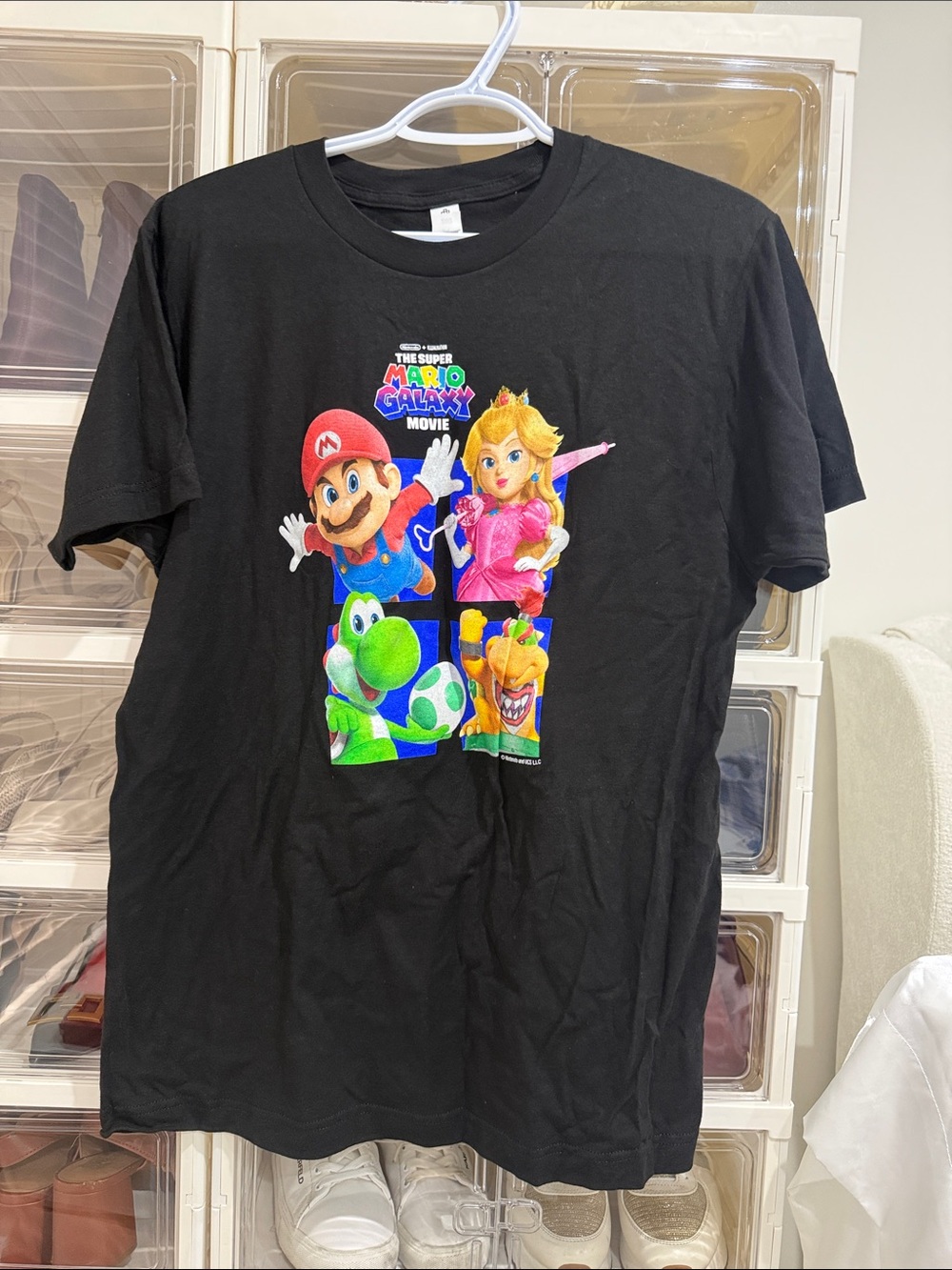 Tultex Black Kids Super Mario Character Graphic Tee